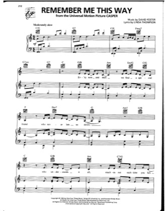 Thumbnail of first page of Remember Me This Way piano sheet music PDF by Jordan Hill.