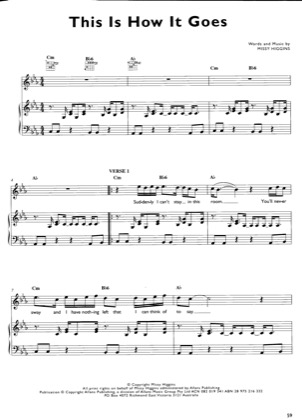 Thumbnail of first page of This Is How It Goes piano sheet music PDF by Missy Higgins.