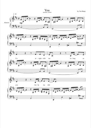 Thumbnail of first page of You piano sheet music PDF by Ten Sharp.