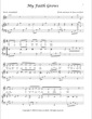Thumbnail of First Page of My Faith Grows sheet music by Sara Lyn Baril