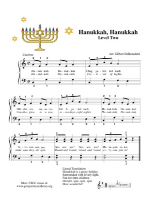Thumbnail of first page of Hanukkah, Hannukah piano sheet music PDF by Kids.