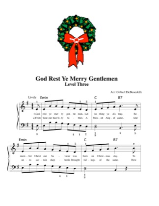 Thumbnail of first page of God Rest Ye Merry Gentlemen (Kids) piano sheet music PDF by Christmas.