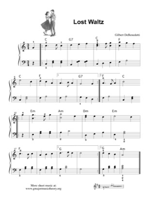 Thumbnail of first page of Lost Waltz piano sheet music PDF by Gil DeBenedetti.