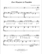 Thumbnail of First Page of Our Mission Is Possible sheet music by Amy Webb