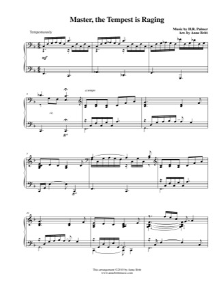 Thumbnail of first page of Master, the Tempest Is Raging piano sheet music PDF by Anne Britt.