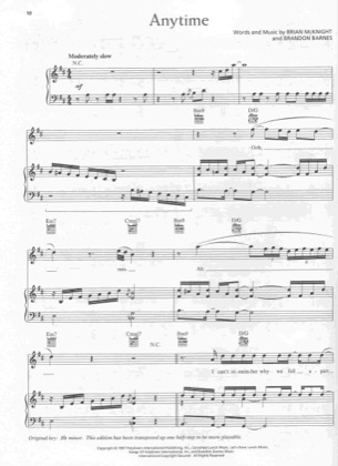 Thumbnail of first page of Anytime piano sheet music PDF by Brian McKnight.