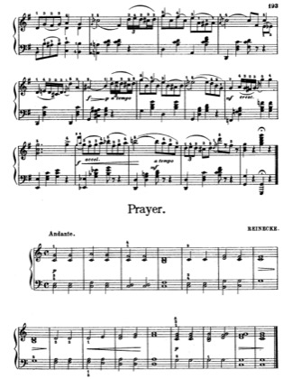 Thumbnail of first page of Prayer piano sheet music PDF by Carl Reinecke.