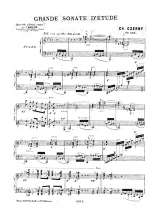 Thumbnail of first page of Sonata Op.268 piano sheet music PDF by Czerny.