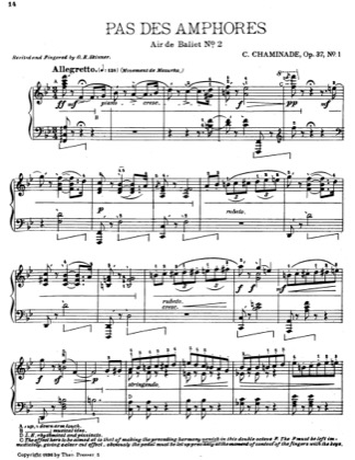 Thumbnail of first page of Pas Des Amphores (Air de Balled No2) piano sheet music PDF by Cecile Chaminade.