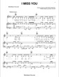 Thumbnail of First Page of I Miss You  sheet music by Beyonce