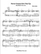 Thumbnail of First Page of Never Gonna Give You Up sheet music by Rick Astley