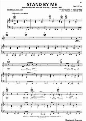By Stand By Free Piano Sheet Music PDF
