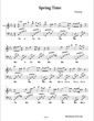 Thumbnail of First Page of Spring Time sheet music by Yiruma