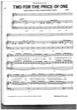 Thumbnail of First Page of Two For The Price Of One sheet music by ABBA
