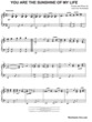 Thumbnail of First Page of You Are The Sunshine Of My Life sheet music by Stevie Wonder