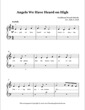 Thumbnail of First Page of Angels We Have Heard on High (easy) sheet music by Christmas