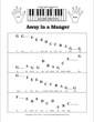 Thumbnail of First Page of Away in a Manger (Kids pre-staff) sheet music by Christmas