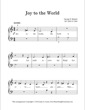 Thumbnail of First Page of Joy to the World (Kids) sheet music by Christmas