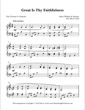 Thumbnail of First Page of Great Is Thy Faithfulness sheet music by William Runyan
