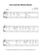 Thumbnail of First Page of He’s Got The Whole World sheet music by Kids (Lvl 1)