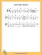 Thumbnail of First Page of Alphabet Song (B Flat Major) (Right Hand) sheet music by English Alphabet