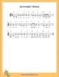 Thumbnail of First Page of Alphabet Song (C Major) (Right Hand) sheet music by English Alphabet