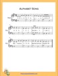 Thumbnail of First Page of Alphabet Song Very Easy  (D Major) sheet music by English Alphabet