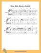 Thumbnail of First Page of Baa Baa Black Sheep Very Easy  (A Major) sheet music by Nursery Rhyme