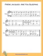 Thumbnail of First Page of Frere Jacques Are You Sleeping Easy  (F Major) sheet music by Nursery Rhyme