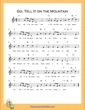 Thumbnail of First Page of Go Tell It on the Mountain (F Major) (Easy) sheet music by Nursery Rhyme