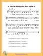 Thumbnail of First Page of If You Are Happy and You Know It (D Major) (Easy) sheet music by Nursery Rhyme