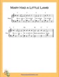 Thumbnail of First Page of Mary Had a Little Lamb Easy  (F Major) sheet music by Nursery Rhyme