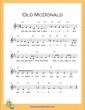Thumbnail of First Page of Old McDonald (E Flat Major) (Easy) sheet music by Nursery Rhyme