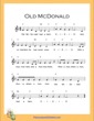 Thumbnail of First Page of Old McDonald (F Major) (Easy) sheet music by Nursery Rhyme