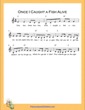 Thumbnail of First Page of Once I Caught a Fish Alive (C Major) (Easy) sheet music by Nursery Rhyme