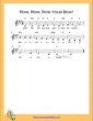 Thumbnail of First Page of Row Row Row Your Boat Colorful Chords (A Major) sheet music by Nursery Rhyme