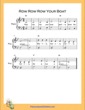 Thumbnail of First Page of Row Row Row Your Boat Easy  (B Flat Major) sheet music by Nursery Rhyme