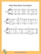 Thumbnail of First Page of Row Row Row Your Boat Easy  (G Major) Higher sheet music by Nursery Rhyme