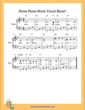 Thumbnail of First Page of Row Row Row Your Boat  (B Flat Major) sheet music by Nursery Rhyme