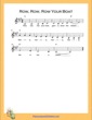 Thumbnail of First Page of Row Row Row Your Boat Simple Chords (A Major) sheet music by Nursery Rhyme
