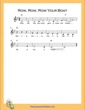 Thumbnail of First Page of Row Row Row Your Boat Simple Chords (B Major) sheet music by Nursery Rhyme