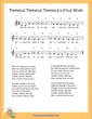 Thumbnail of First Page of Twinkle Twinkle Little Star (C Major) (Easy) sheet music by Nursery Rhyme