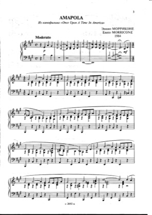 Thumbnail of first page of Various Soundtracks piano sheet music PDF by Ennio Morricone.