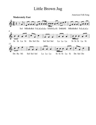 Thumbnail of first page of Little Brown Jug piano sheet music PDF by American Folk Song.