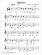 Thumbnail of First Page of Memory sheet music by Andrew Lloyd Webber