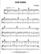 Thumbnail of First Page of Our Song sheet music by Taylor Swift