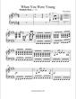 Thumbnail of First Page of When You Were Young sheet music by The Killers