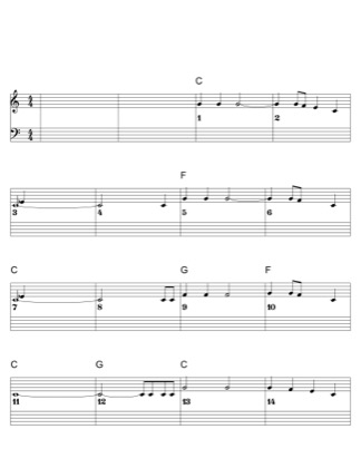 Thumbnail of first page of Boogie Shuffle 1 piano sheet music PDF by Anonymous.