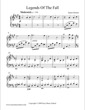 Thumbnail of First Page of Legends of the Fall sheet music by Legends of the Fall