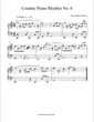 Thumbnail of First Page of Country Piano Rhythm No. 6 sheet music by Easy Music School
